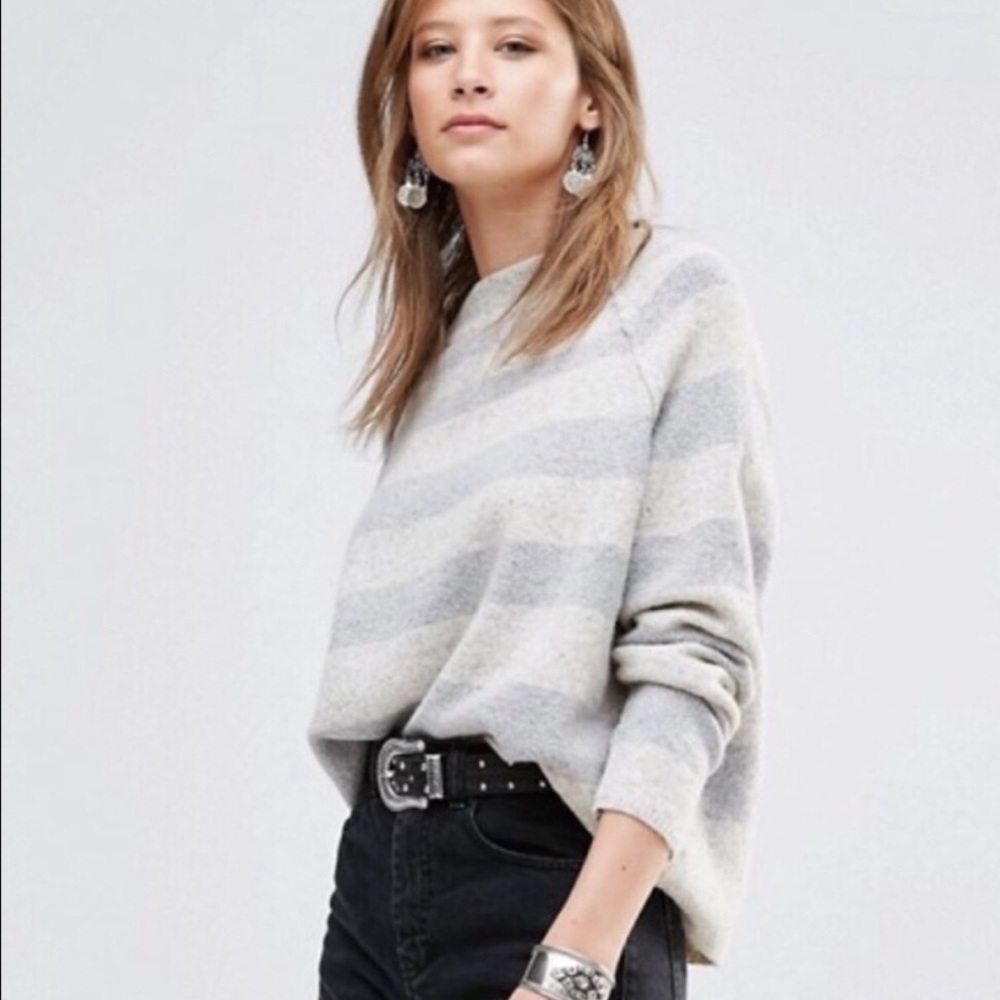 NWT Free People cozy striped sweater
